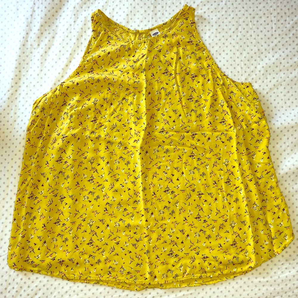 Old navy yellow floral top
